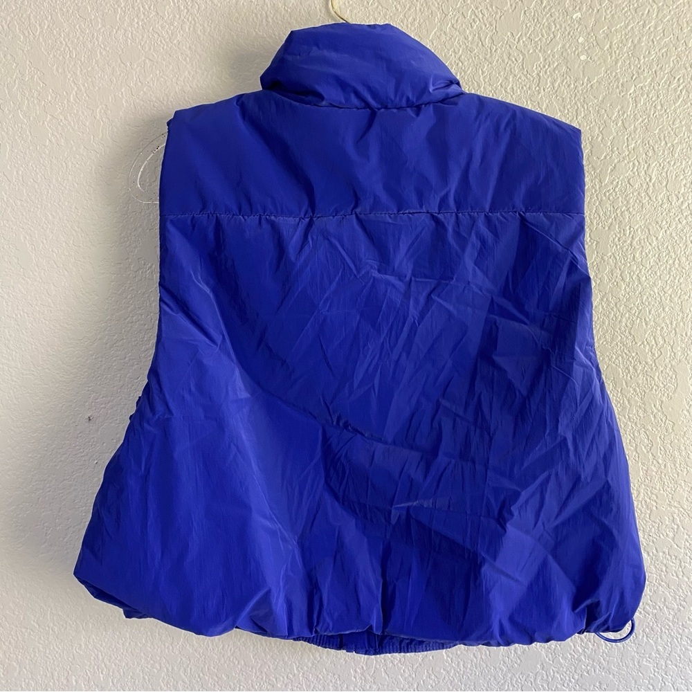 NEW Free People Movement Puffer Cropped Blue Vest Insulated Zip Up - Picture 8 of 9